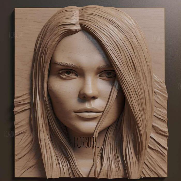 Kendall Jenner 1 stl model for CNC